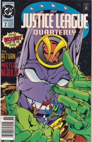 Justice League Quarterly 2 (Newsstand) published by DC with cover art by Bart Sears