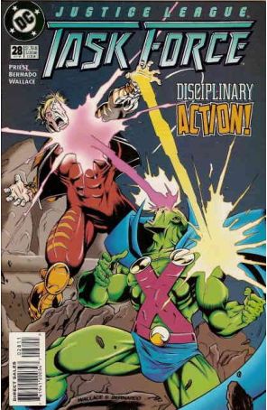 Justice League Task Force 28 published by DC with cover art by Ramon Bernado