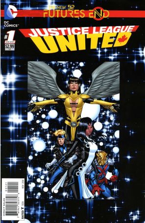 Justice League United: Futures End 1A published by DC with cover art by Mike McKone