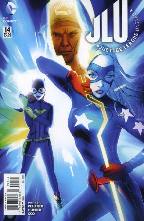 Justice League United 14 published by DC with cover art by Tony Harris