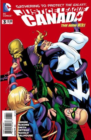Justice League United 3D published by DC with cover art by Mike McKone