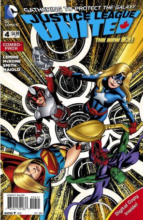 Justice League United 4D published by DC with cover art by Mike Mckone