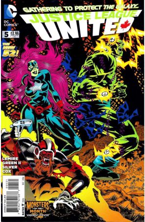 Justice League United 5B published by DC with cover art by Kelley Jones