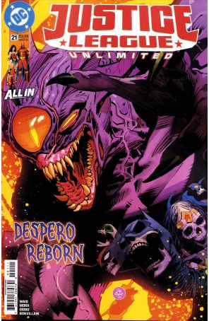 Justice League Unlimited (2nd Series) 21A published by DC with cover art by Dan Mora