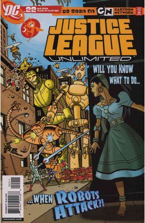Justice League Unlimited 22 published by DC with cover art by Ty Templeton