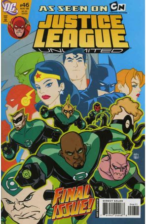 Justice League Unlimited 46 published by DC with cover art by Zach Howard