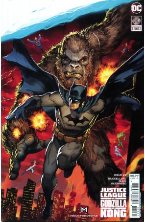 Justice League Vs. Godzilla Vs. Kong 2C published by DC with cover art by David Nakayama