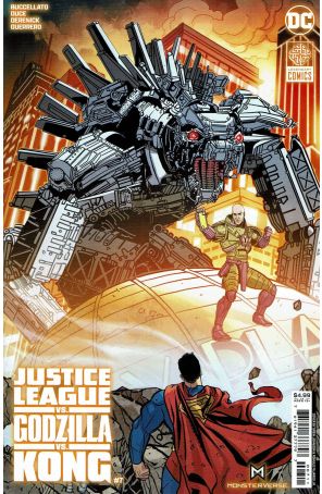 Justice League Vs. Godzilla Vs. Kong 7A published by DC with cover art by Drew Johnson