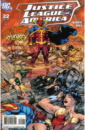 Justice League of America (2nd Series) 22 published by DC with cover art by Ed Benés