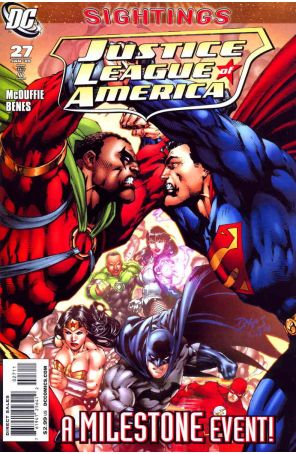Justice League of America (2nd Series) 27 published by DC with cover art by Ed Benés