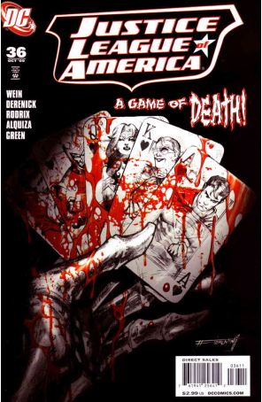 Justice League of America (2nd Series) 36 published by DC with cover art by Fabrizio Fiorentino