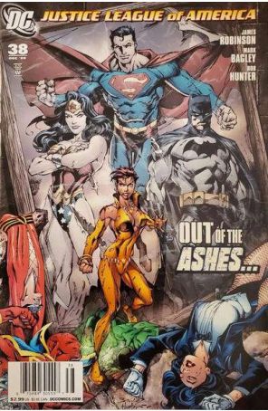 Justice League of America (2nd Series) 38 (Newsstand) published by DC with cover art by Mark Bagley