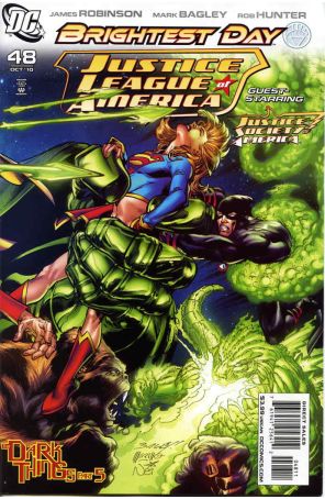 Justice League of America (2nd Series) 48 published by DC with cover art by Mark Bagley and Jesus Merino