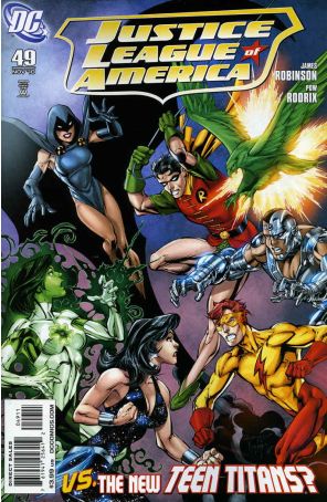 Justice League of America (2nd Series) 49 published by DC with cover art by Mark Bagley