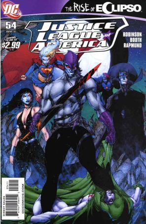 Justice League of America (2nd Series) 54 published by DC with cover art by Brett Booth