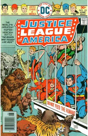 Justice League of America 131 published by DC with cover art by Ernie Chan