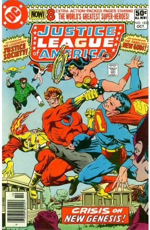 Justice League of America 183 (Newsstand) published by DC with cover art by Jim Starlin