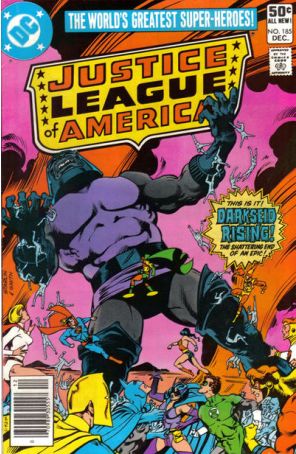 Justice League of America 185 (Newsstand) published by DC with cover art by Jim Starlin