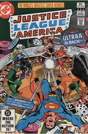 Justice League of America 201 published by DC with cover art by George Pérez