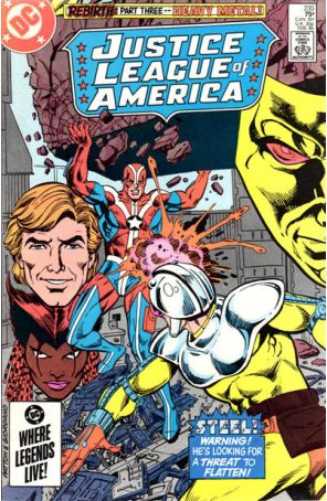 Justice League of America 235 published by DC with cover art by Chuck Patton