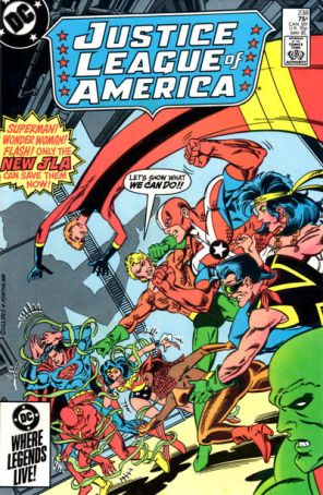 Justice League of America 238 published by DC with cover art by Paris Cullins