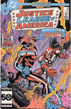 Justice League of America 244 published by DC with cover art by Joe Staton