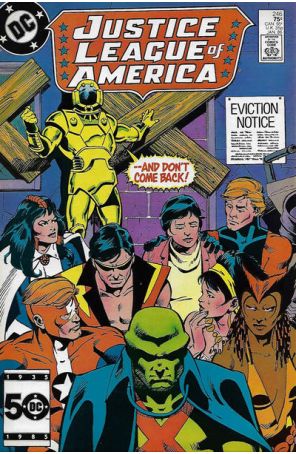 Justice League of America 246 published by DC with cover art by Luke McDonnell