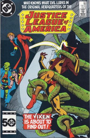 Justice League of America 247 published by DC with cover art by Luke McDonnell