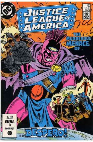 Justice League of America 251 published by DC with cover art by Luke McDonnell