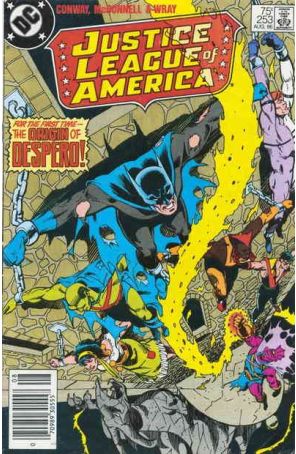 Justice League of America 253 (Newsstand) published by DC with cover art by Luke McDonnell