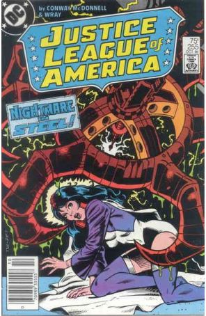 Justice League of America 255 (Newsstand) published by DC with cover art by Luke McDonnell