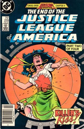 Justice League of America 259 (Newsstand) published by DC with cover art by Luke McDonnell