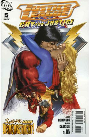 Justice League: Cry for Justice 5 published by DC with cover art by Mauro Cascioli