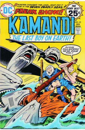 Kamandi, the Last Boy on Earth 25 published by DC with cover art by Jack Kirby