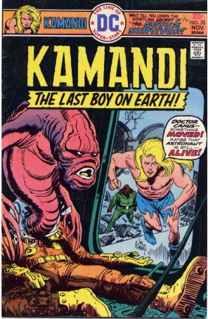 Kamandi, the Last Boy on Earth 35 published by DC with cover art by Joe Kubert