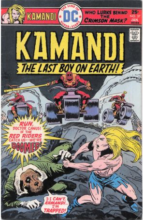 Kamandi, the Last Boy on Earth 37 published by DC with cover art by Joe Kubert