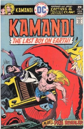 Kamandi, the Last Boy on Earth 38 published by DC with cover art by Joe Kubert