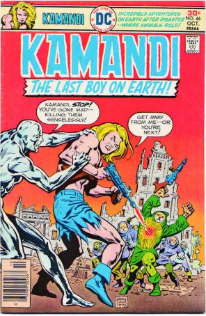 Kamandi, the Last Boy on Earth 46 published by DC with cover art by Ernie Chan