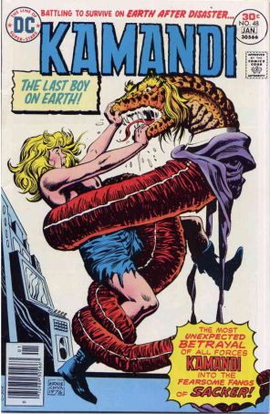 Kamandi, the Last Boy on Earth 48 published by DC with cover art by Ernie Chan