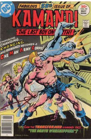 Kamandi, the Last Boy on Earth 50 published by DC with cover art by Rich Buckler