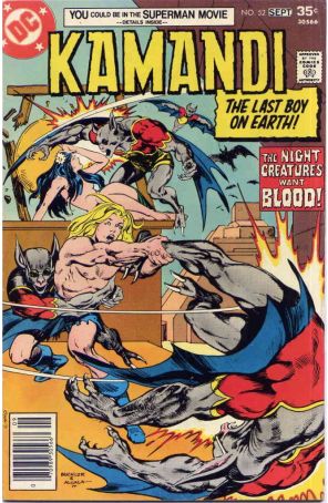 Kamandi, the Last Boy on Earth 52 published by DC with cover art by Rich Buckler