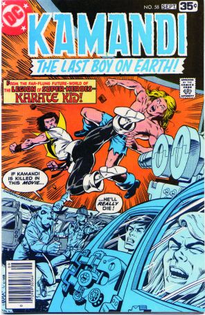 Kamandi, the Last Boy on Earth 58 published by DC with cover art by Howard Sherman