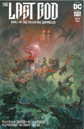 The Last God 12 published by DC with cover art by Kai Carpenter