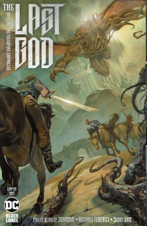 The Last God 3 published by DC with cover art by Kai Carpenter