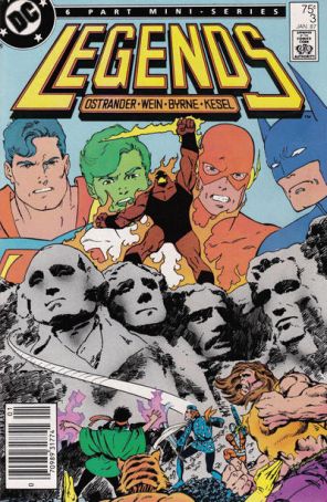 Legends 3 (Newsstand) published by DC with cover art by John Byrne