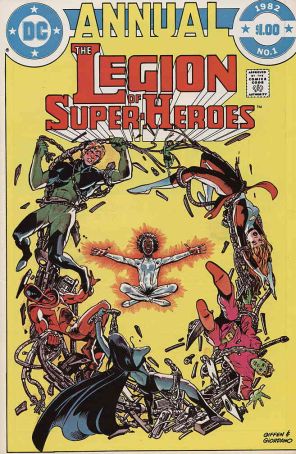 Legion of Super-Heroes (2nd Series) Annual 1 published by DC with cover art by Keith Giffen