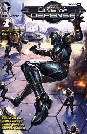 Line of Defense 3000AD 0 published by DC with cover art by Puppeteer Lee