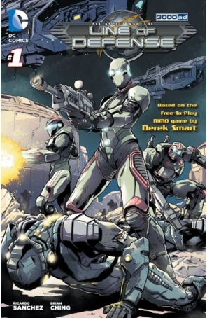 Line of Defense 3000AD 1 published by DC with cover art by Sergio Sandoval