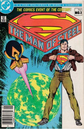Man of Steel (Mini-Series) 1 (Newsstand) published by DC with cover art by John Byrne