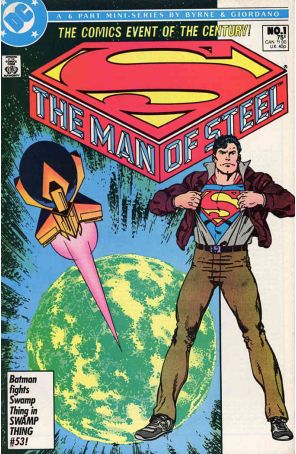 Man of Steel (Mini-Series) 1 published by DC with cover art by John Byrne